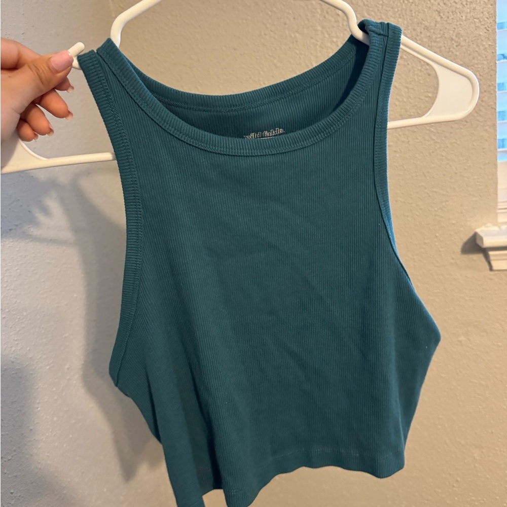 Target Teal Ribbed Tank Top